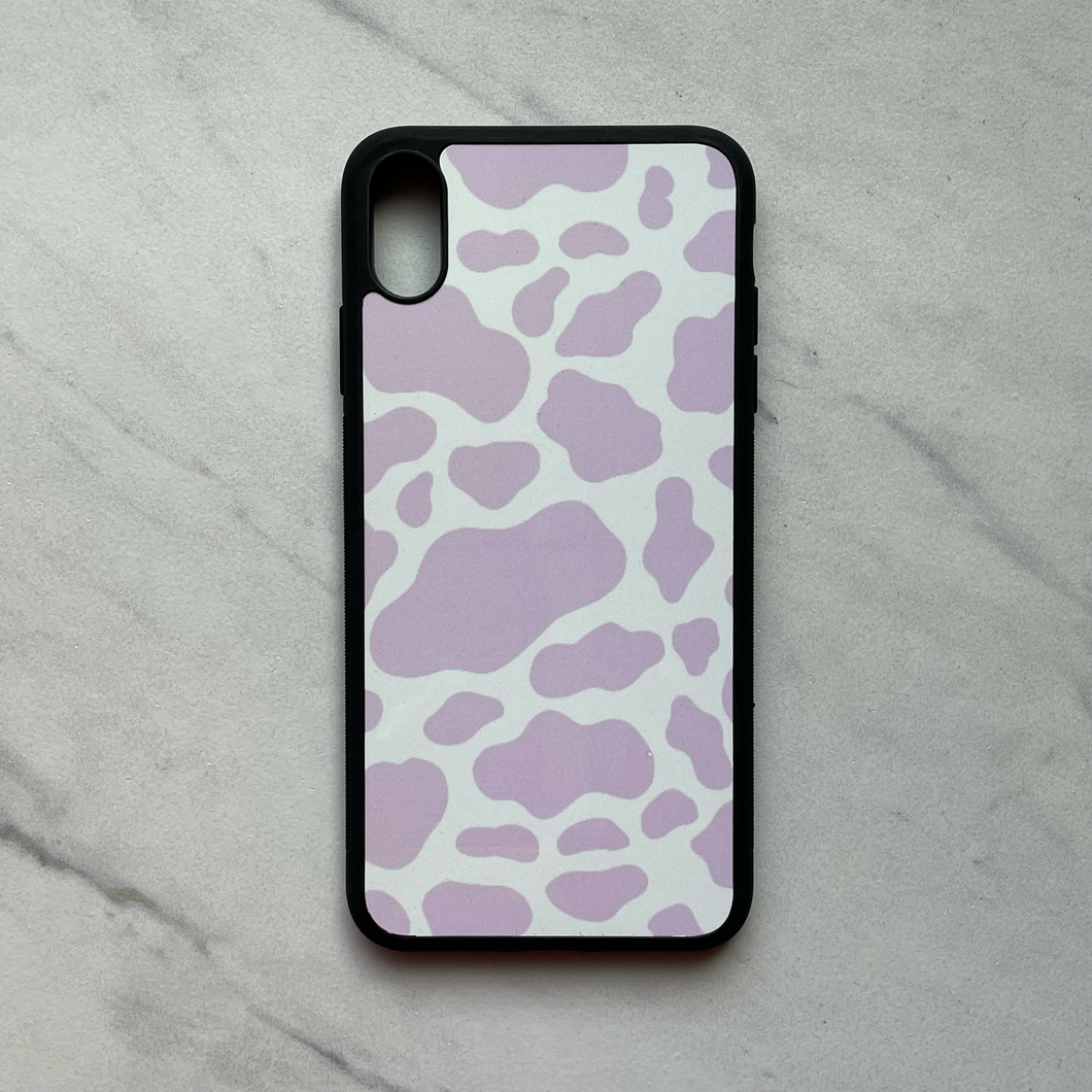 pink cow print (iPhone XS Max)
